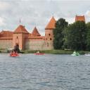 Het kasteel van Trakai ligt op een eilandje