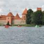 Het kasteel van Trakai ligt op een eilandje