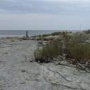 Het wat troosteloze uitzicht op de zee bij Undva Nina