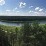 Schitterend uitzicht over de Daugava rivier en omgeving vanaf de Vasergelišķu uitkijktoren